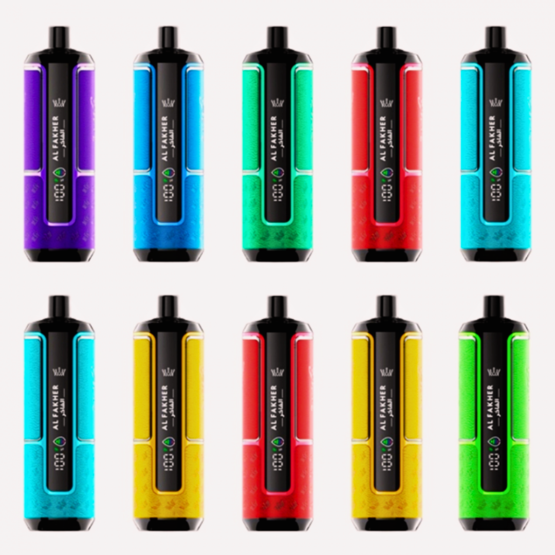 High-resolution image of the Al Fakher Crown Bar 15000 Puffs Disposable Vape showcasing its sleek design, 22ml e-liquid capacity, Type‑C charging, and shisha-inspired flavor profile – a premium vaping device available in Dubai and throughout the UAE.
