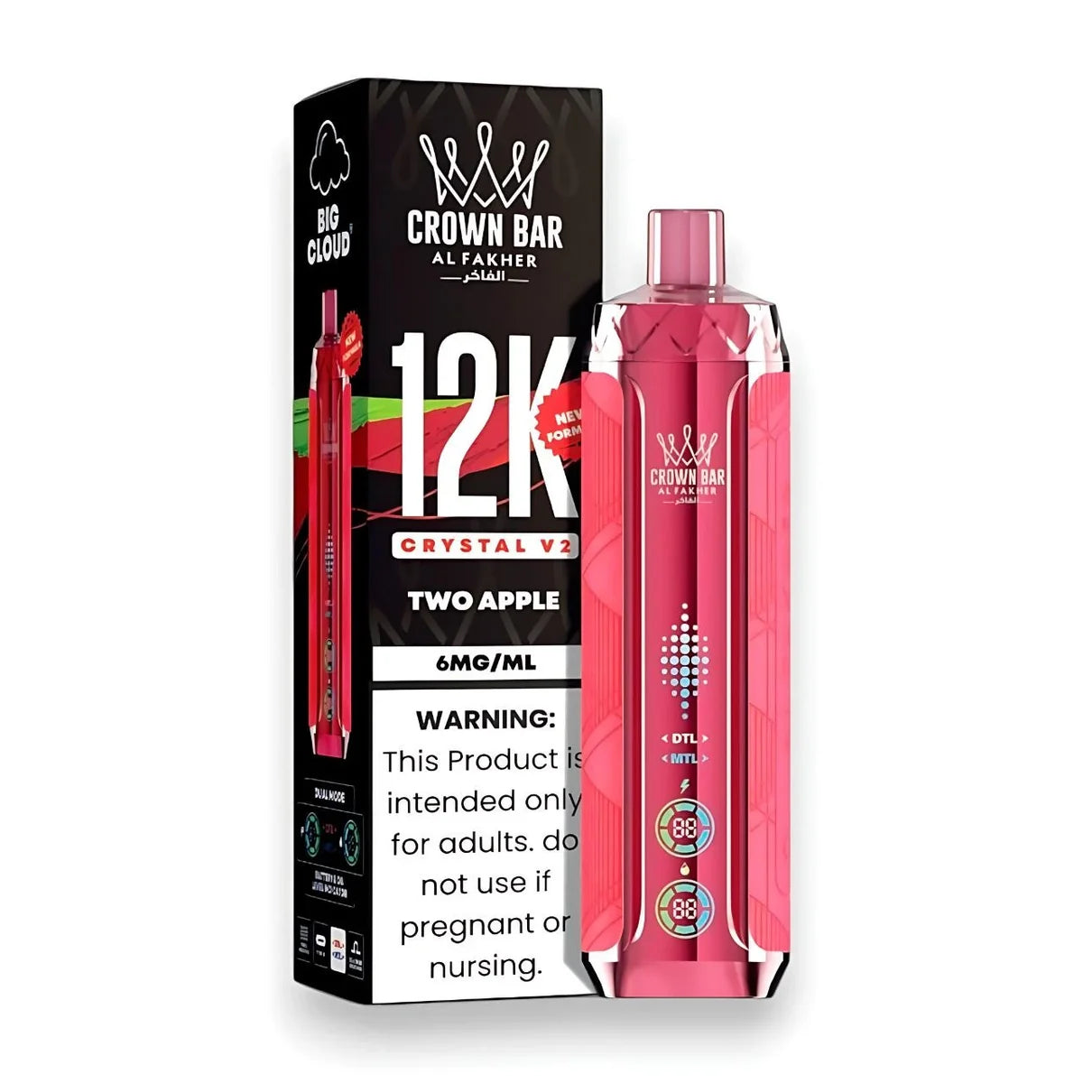 Al Fakher Crown Bar Crystal V2 12000 Puffs