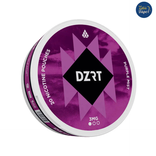 DZRT Purple Mist 3mg Tobacco-Free Nicotine Pouches - Bold Mint Freshness in Sleek, Portable Dubai Lifestyle Design.
