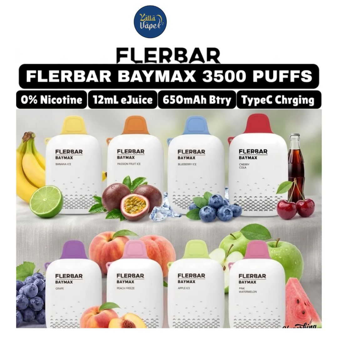 Flerbar Baymax 3500 Puffs 0mg Disposable Vape in Dubai UAE YALLA VAPE Flerbar Baymax 3500 Puffs 0mg Disposable Vape in Dubai UAE YALLA VAPE