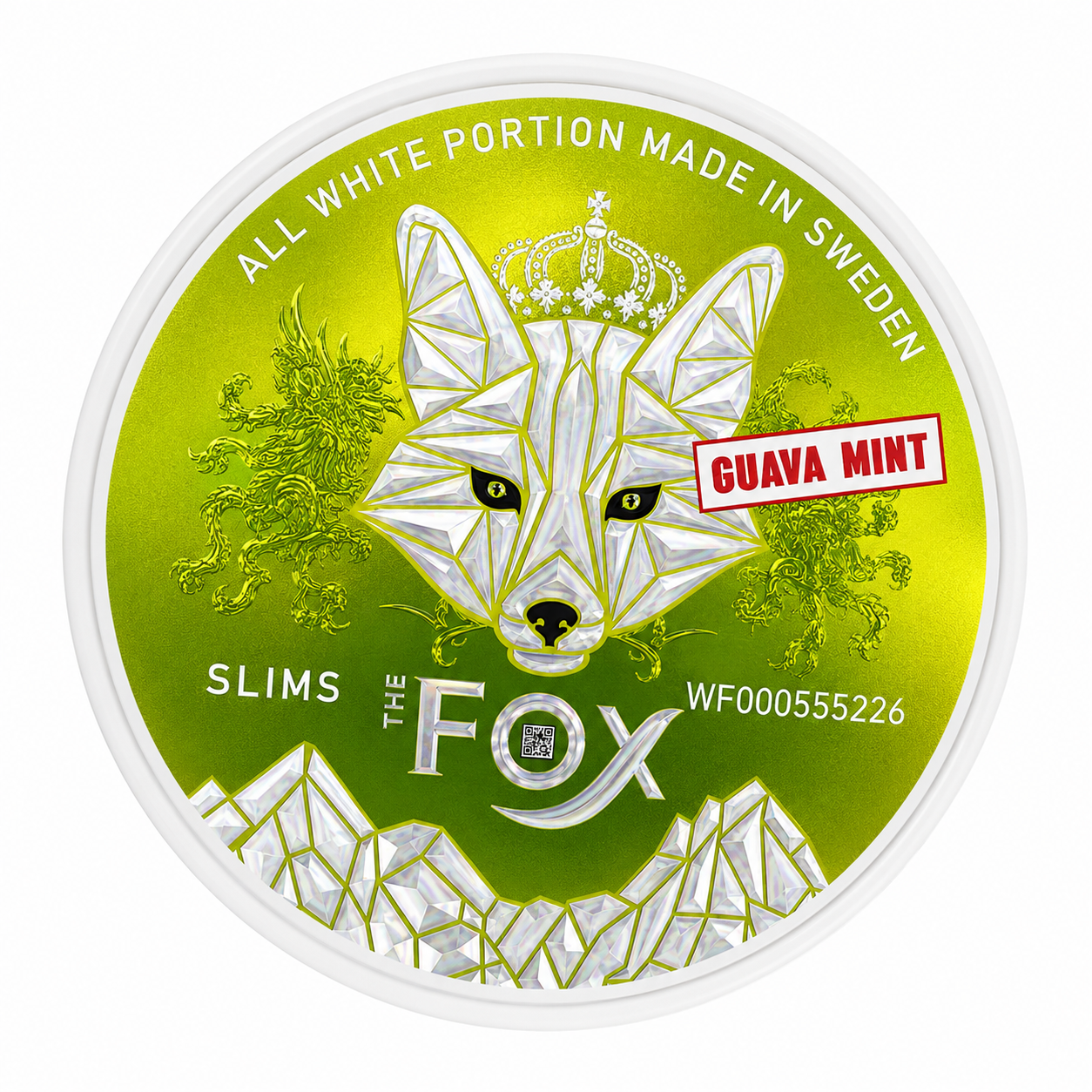 Fox Guava Mint 12mg Nicotine Pouches can with tropical guava and refreshing mint flavor, premium tobacco-free nicotine pouches available in Dubai, Abu Dhabi, Sharjah and across UAE
