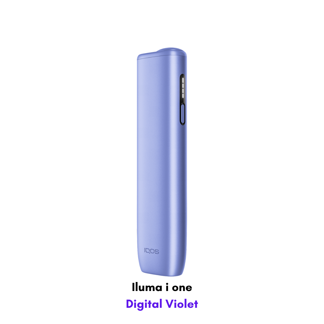 IQOS ILUMA i One Kit in Digital Violet – high-tech induction-heated tobacco device, designed for Dubai VIPs.