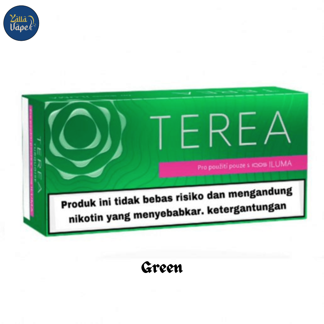 IQOS TEREA Green 10-Pack – Authentic Indonesian menthol sticks compatible with IQOS Iluma, available Dubai & UAE