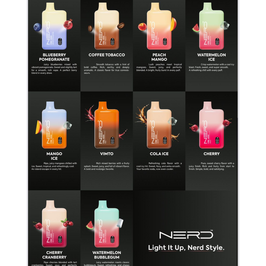 Shop Nerd Fire 10K Puffs Disposable Vape (20mg) – Fast Delivery Across UAE