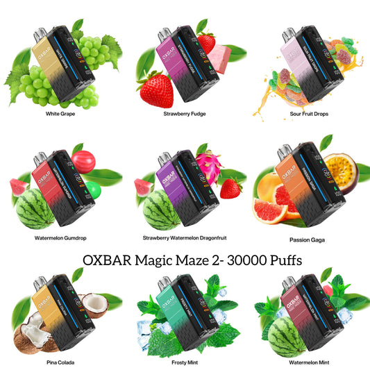 Experience Oxbar Magic Maze 2 Disposable Vape with 30000 puffs – innovative design, intense flavor, and premium on-the-go vaping performance.