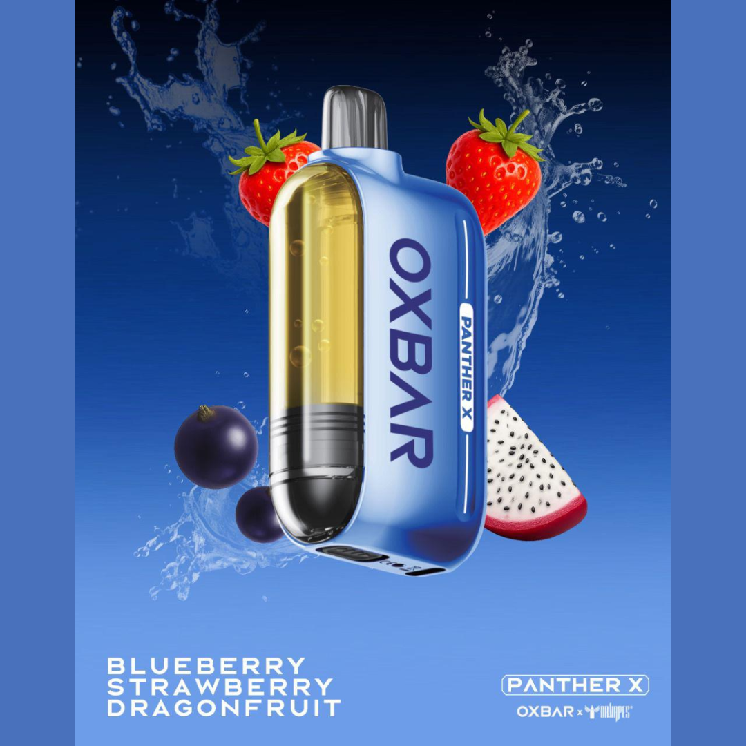 Oxbar Panther X 50K — Blueberry Strawberry Dragonfruit triple-fruit, 50,000 puffs disposable — UAE