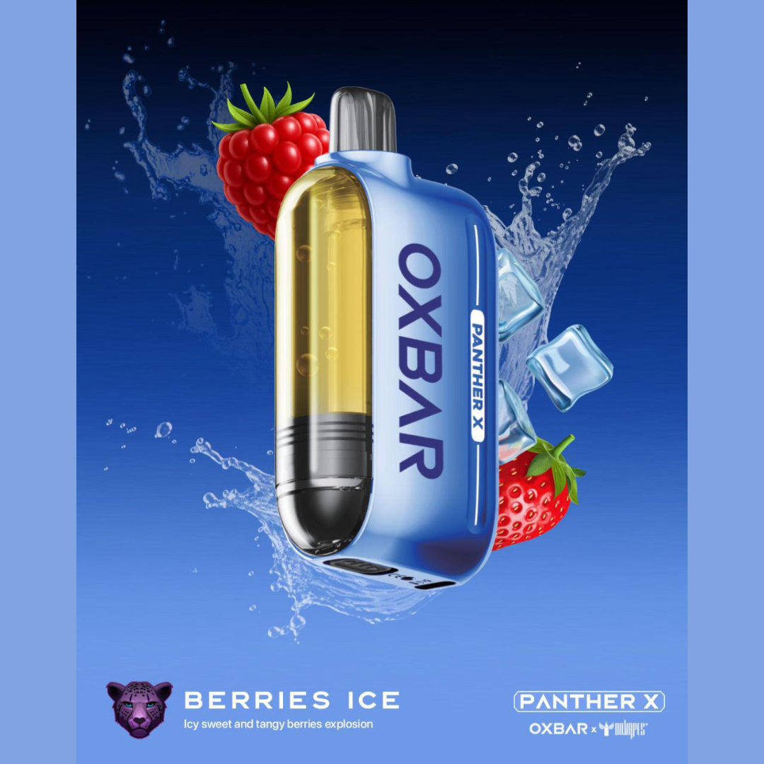 Oxbar Panther X 50K — Berries Ice juicy mixed-berry with icy finish — 50,000 puffs disposable, UAE