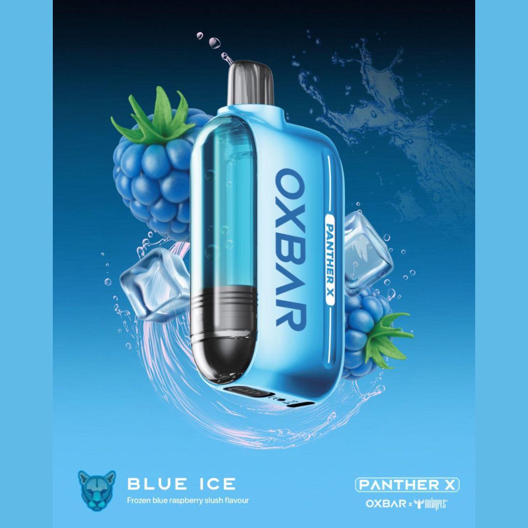 Oxbar Panther X 50K — Blue Ice blueberry with cool menthol finish — 50,000 puffs disposable vape UAE