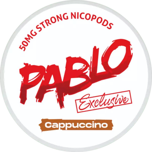 Discover Pablo Exclusive Cappuccino 50mg Nicotine Pouches with a robust coffee taste and discreet slim design – the ultimate premium, tobacco‑free nicotine fix in the UAE.