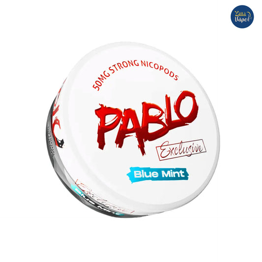 Pablo Exclusive Blue Mint 50mg Nicotine Pouches – Discover the premium, all‑white, tobacco‑free pouch with a refreshing blue mint burst and a powerful 50mg nicotine kick, engineered for discreet satisfaction and top performance in Dubai & the UAE.