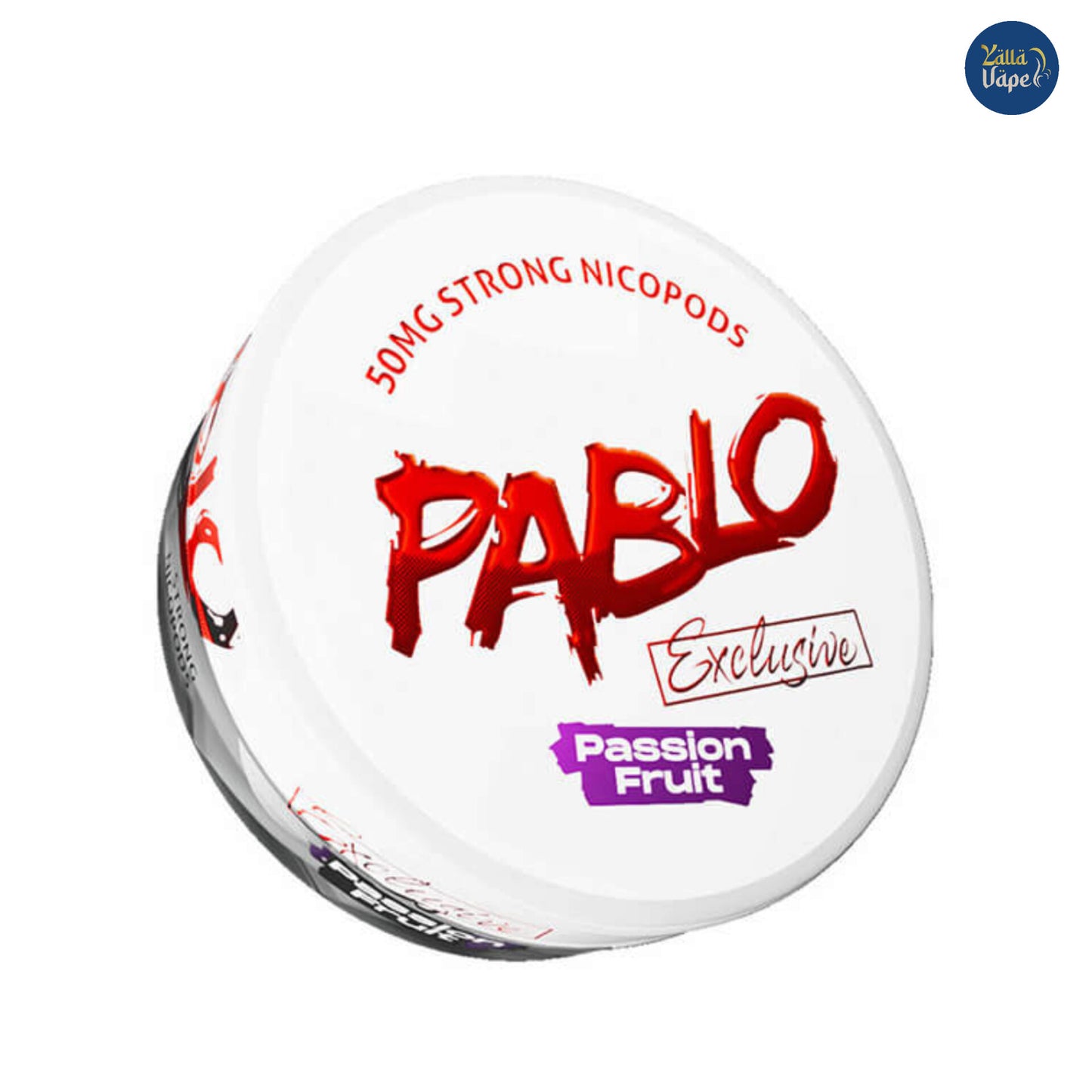 Pablo Exclusive Passion Fruit 50mg Nicotine Pouches – premium, all-white, tobacco-free snus bursting with an exotic, tropical passion fruit flavor and a powerful 50mg nicotine punch. Designed for experienced users, these slim pouches deliver discreet, on-the-go satisfaction, perfect for the Dubai, Abu Dhabi, and UAE marketplace.