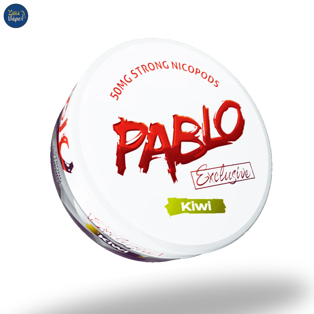Pablo Exclusive Kiwi 50mg Nicotine Pouches – ultra-strong, tobacco‑free, refreshing kiwi flavor for UAE.