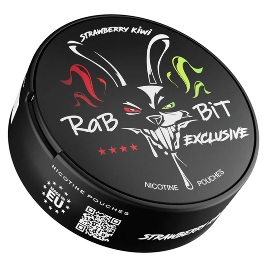 Rabbit Strawberry Kiwi nicotine pouches 50mg — slim 20-pouch can, discreet tobacco-free use. Buy online Dubai, Abu Dhabi, Sharjah & UAE
