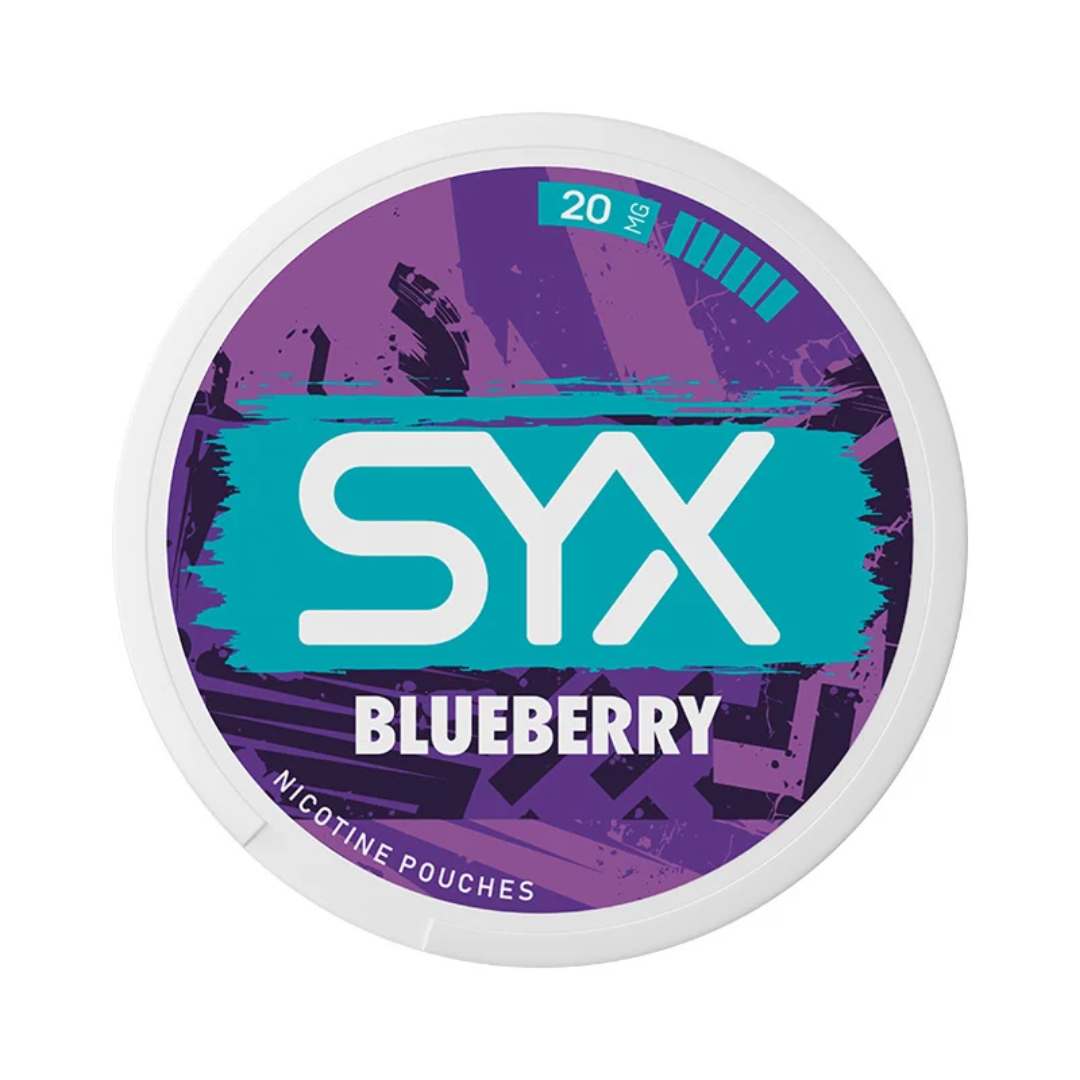 SYX Blueberry Nicotine Pouches 20mg Extra Strong can for Dubai and UAE