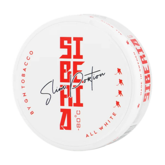 Siberia ‑80 °C All White Slim Portion Snus 33 mg by GN Tobacco – icy mint stealth pouch, Dubai Abu Dhabi Sharjah UAE