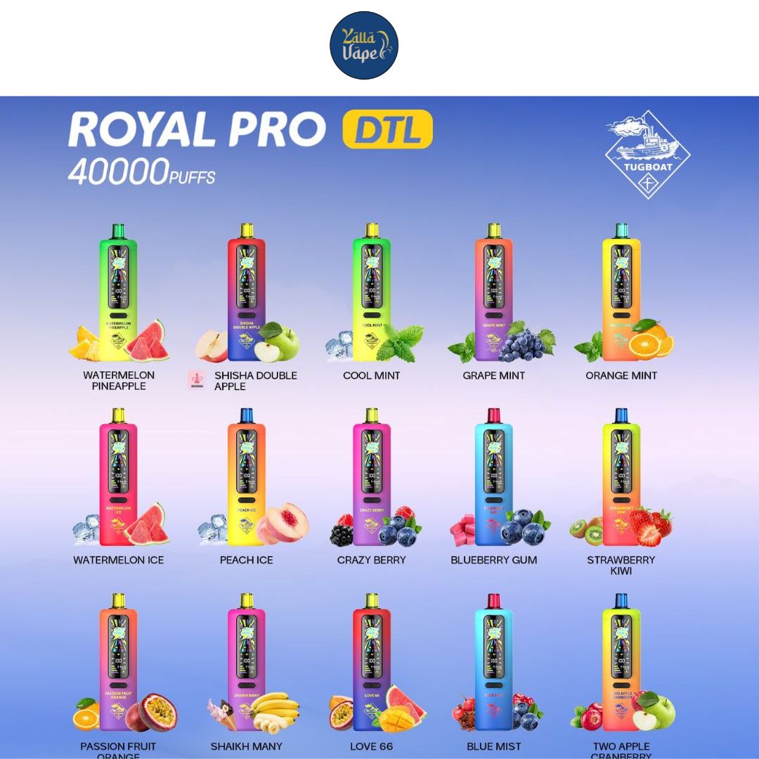 Tugboat Royal Pro Dtl 40000 Puffs Disposable Vape In Dubai UAE  YALLA VAPE
