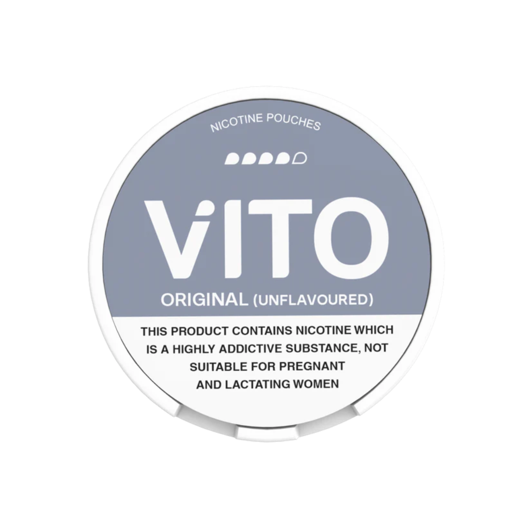 ITO Nicotine Pouches Original (Unflavored) — UAE-made slim 20-pouch can, tobacco-free; buy Dubai, Abu Dhabi & UAE