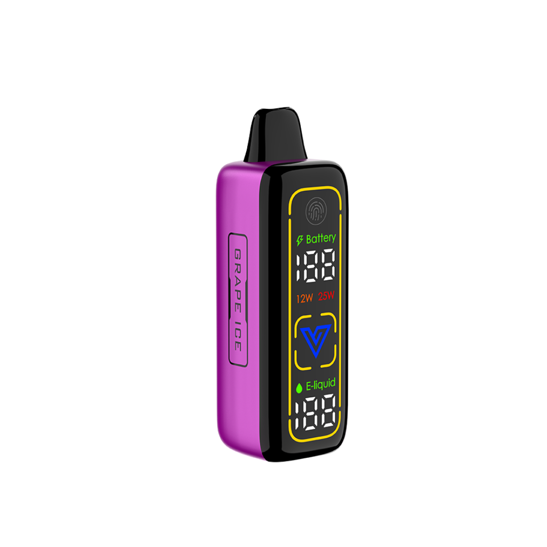 VNSN Spark Pro 30K Puffs Grape Ice disposable vape – icy grape burst, USB‑C rechargeable mesh-coil, 5% salt nicotine; buy online Dubai, Abu Dhabi, Sharjah & UAE