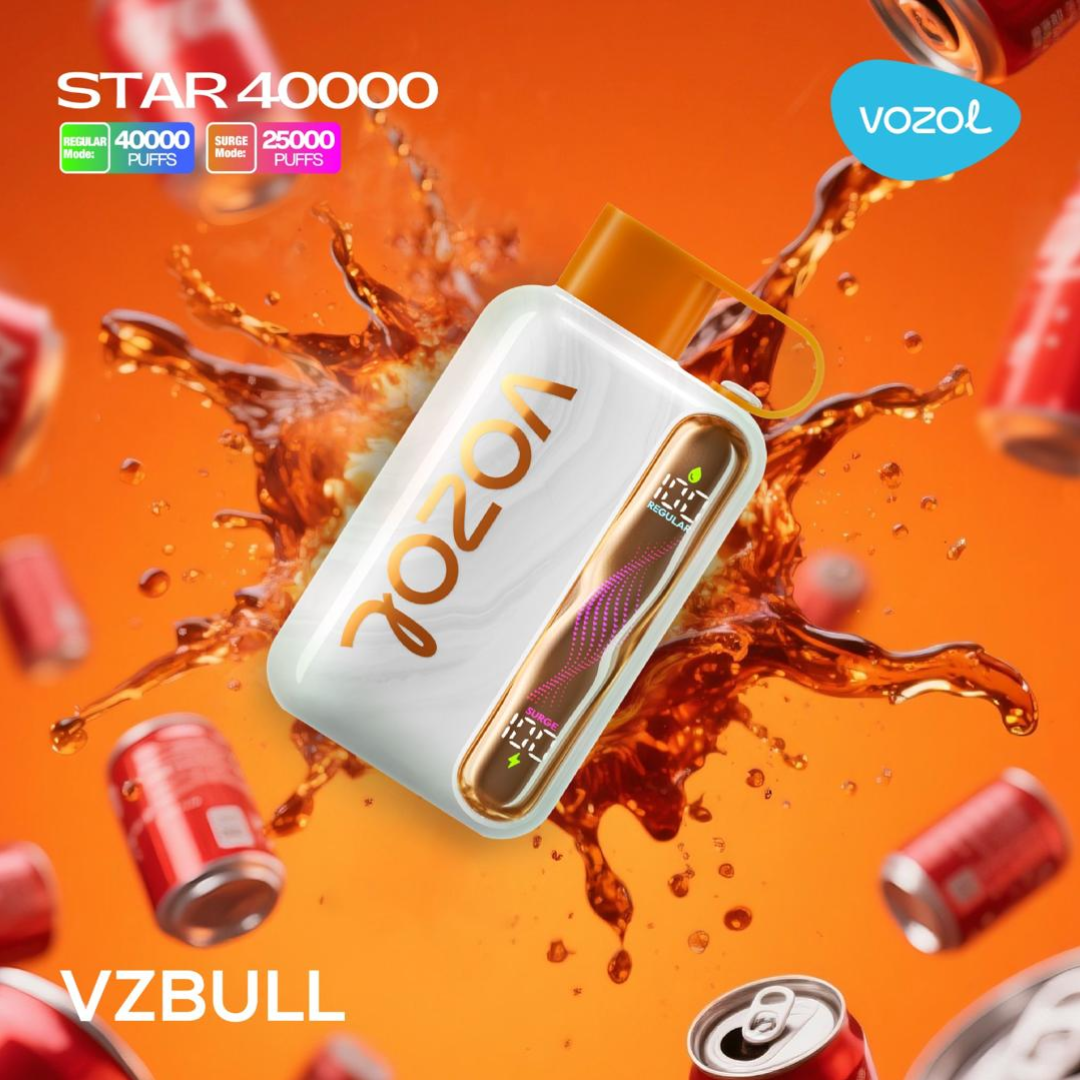 Vozol Star 40000 Vzbull disposable vape, signature VZBULL flavor, 40K puffs, buy in Dubai & Sharjah