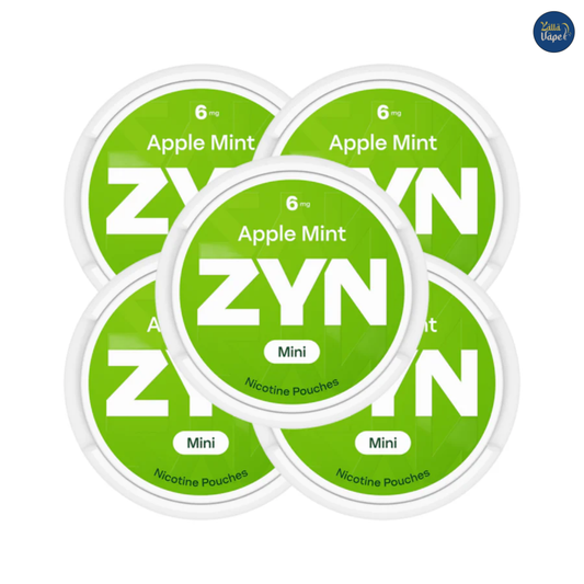 Pack of Zyn Apple Mint Mini 6mg nicotine pouches — discreet under-lip mini format, Dubai UAE