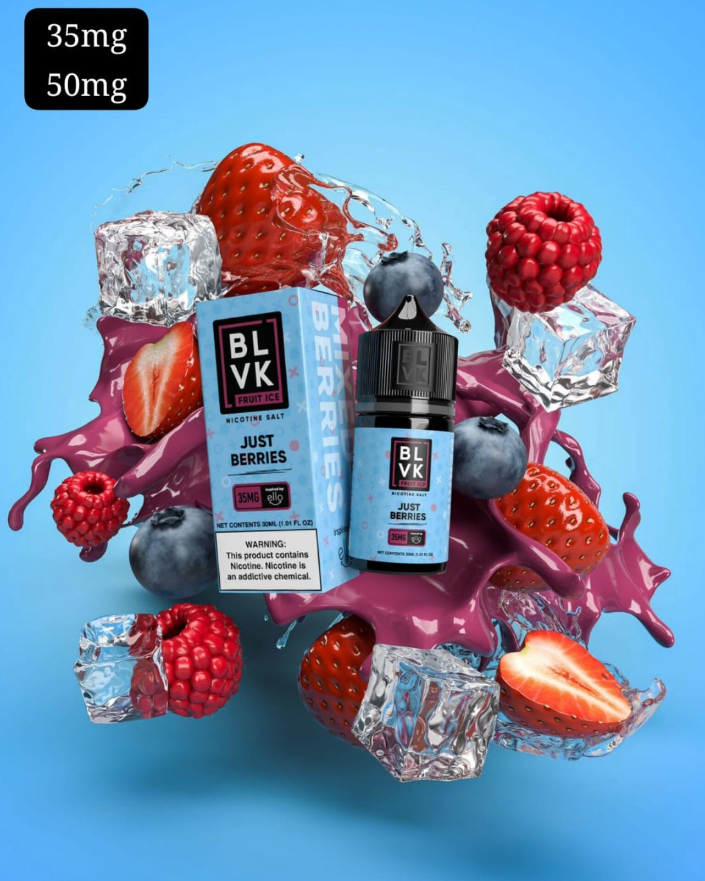 JUST BERRIES 30ml Saltnic By BLVK FRUIT ICE