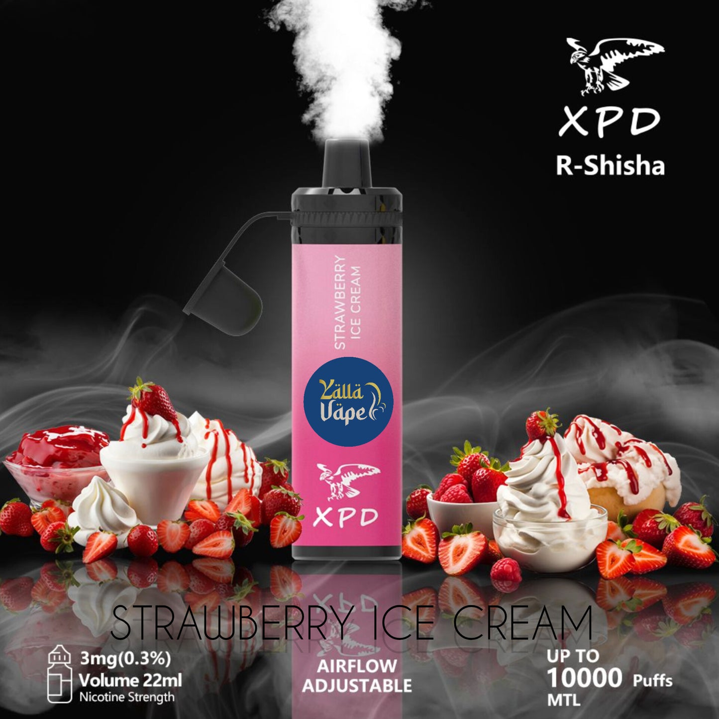 XPD BAR R SHISHA 3mg Nicotine 10000 Puffs