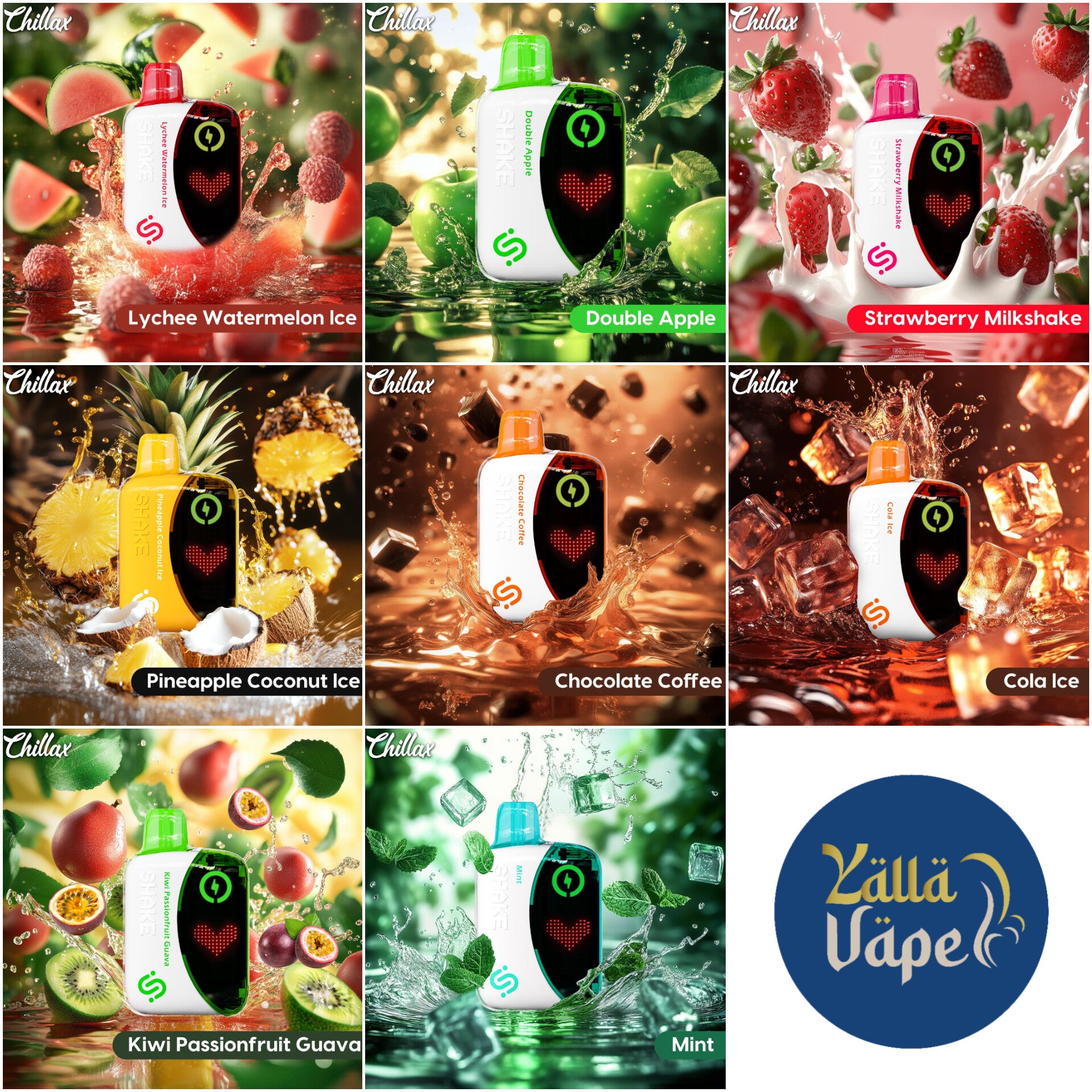 Chillax Shake 22000 Puffs YALLA VAPE Chillax Shake 22000 Puffs YALLA VAPE