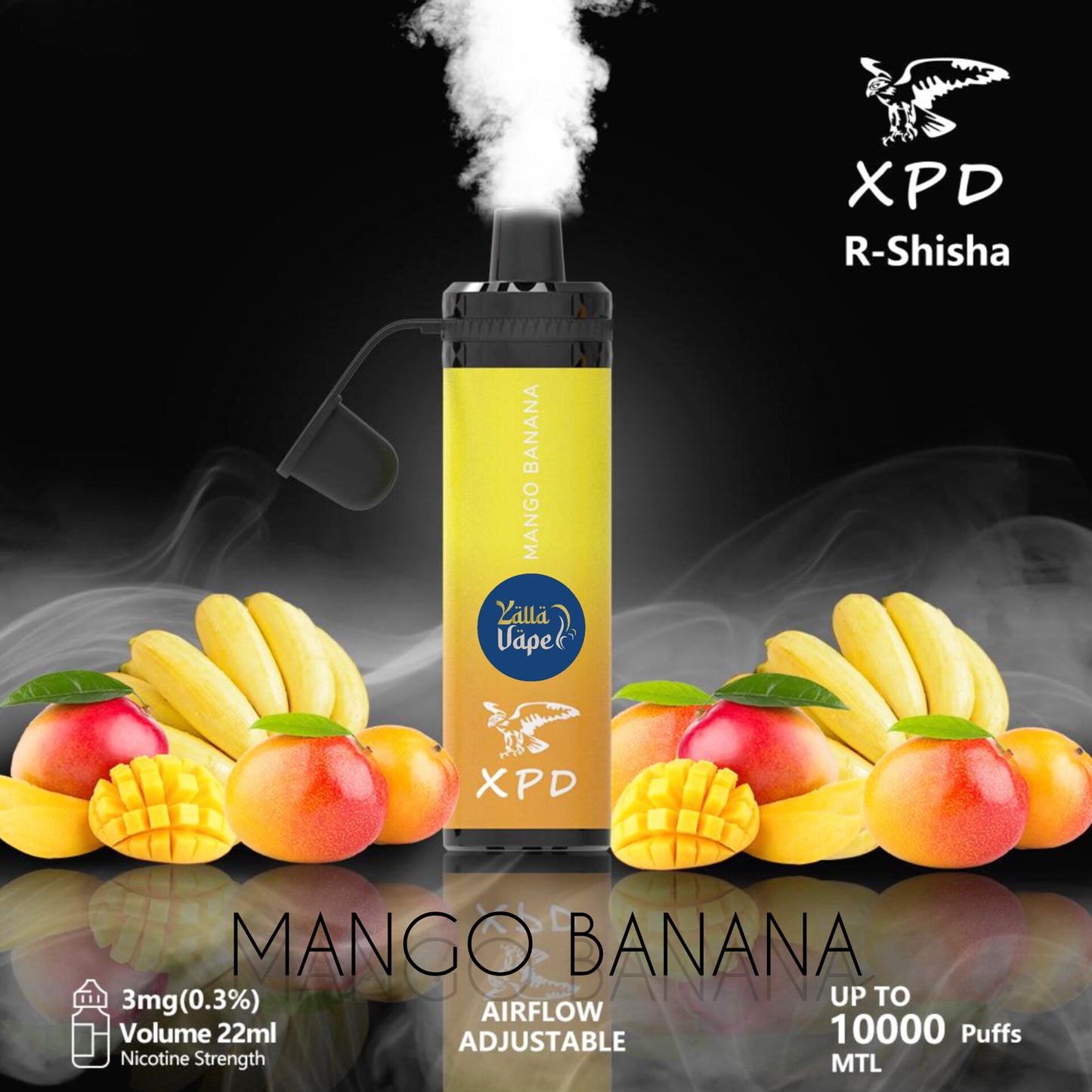 XPD BAR R SHISHA 3mg Nicotine 10000 Puffs