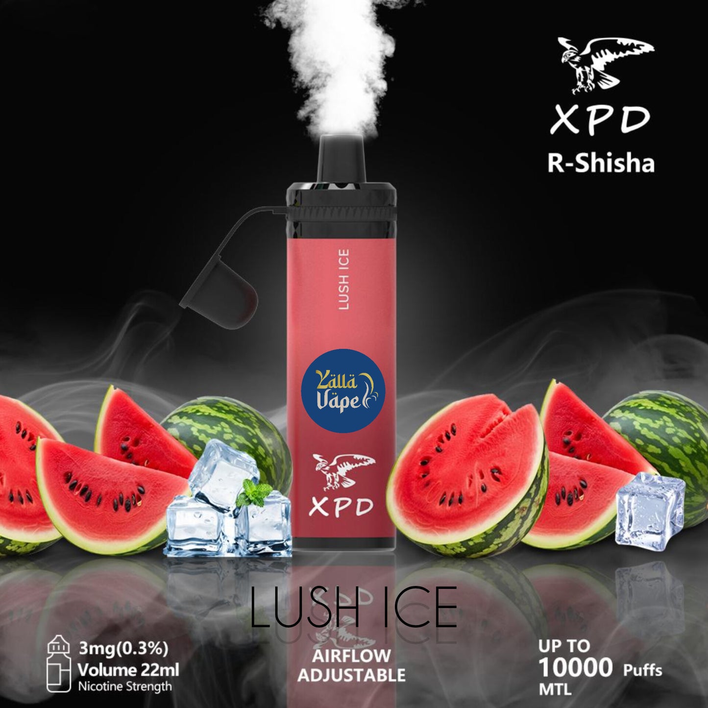 XPD BAR R SHISHA 3mg Nicotine 10000 Puffs