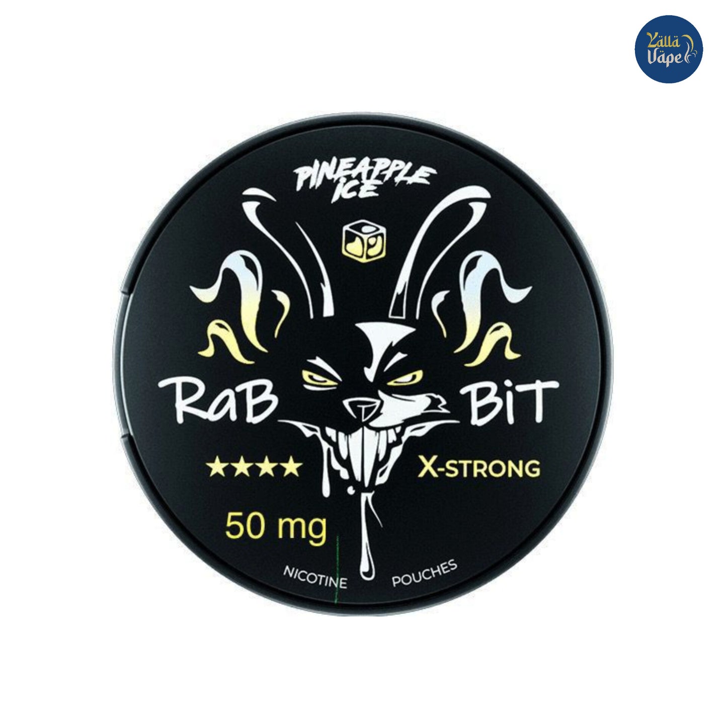 Rabbit Nicotine Pouches Pineapple ICE 50mg.
Rab Bit SNUS Pineapple Ice X-Strong - 50mg.