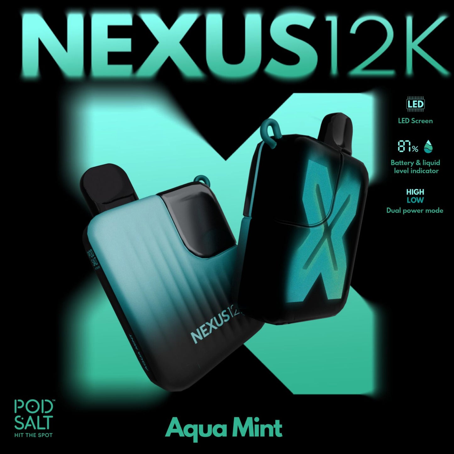 Pod Salt Nexus 12000 Puffs AQUA MINT