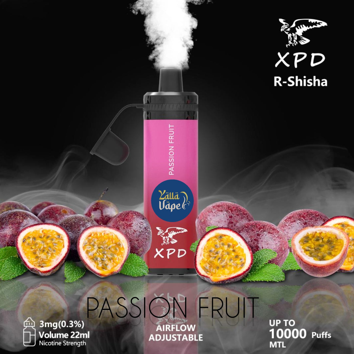 XPD BAR R SHISHA 3mg Nicotine 10000 Puffs