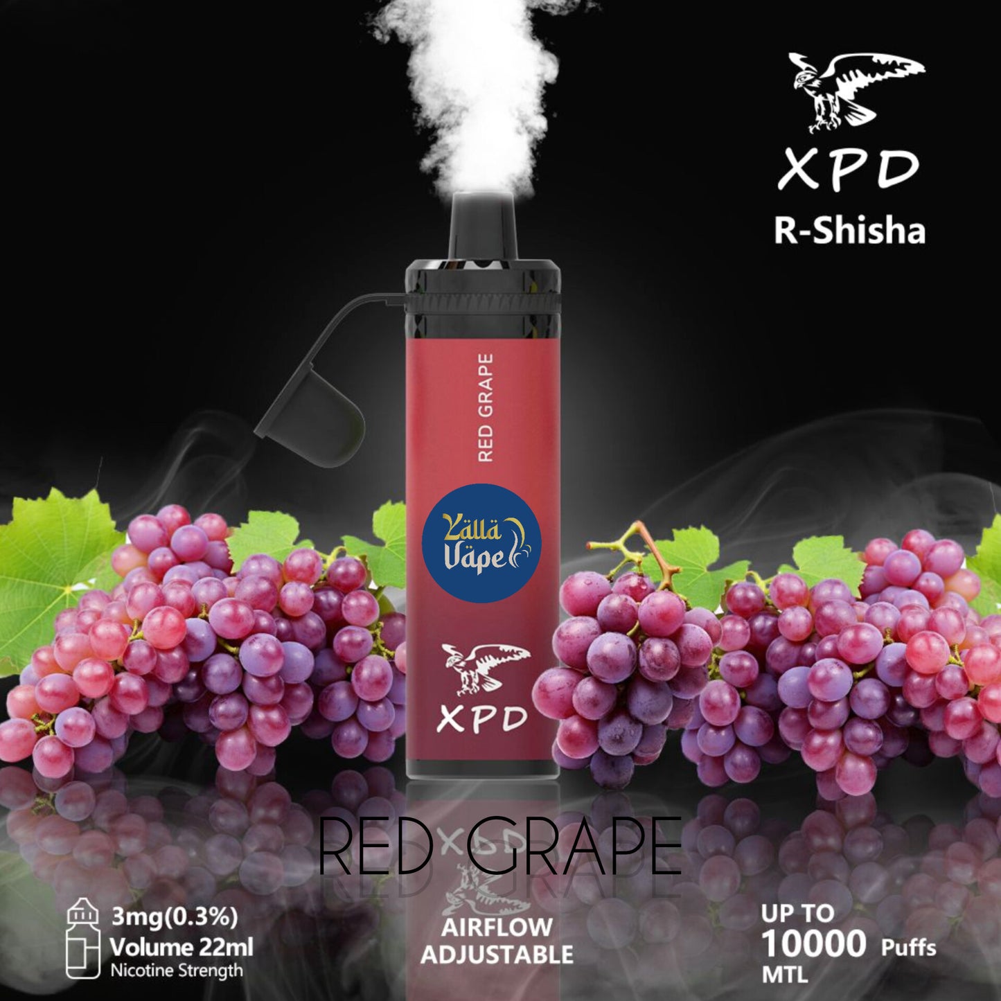 XPD BAR R SHISHA 3mg Nicotine 10000 Puffs