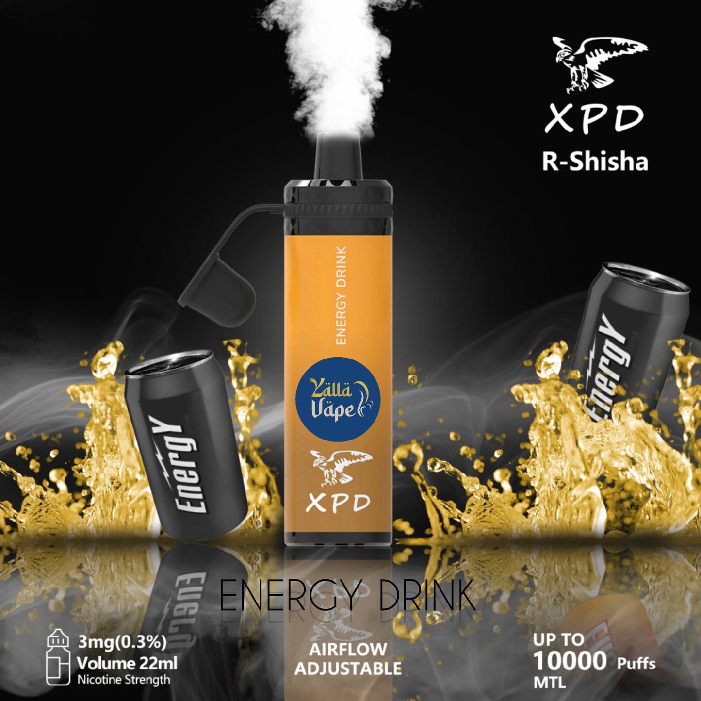 XPD BAR R SHISHA 3mg Nicotine 10000 Puffs