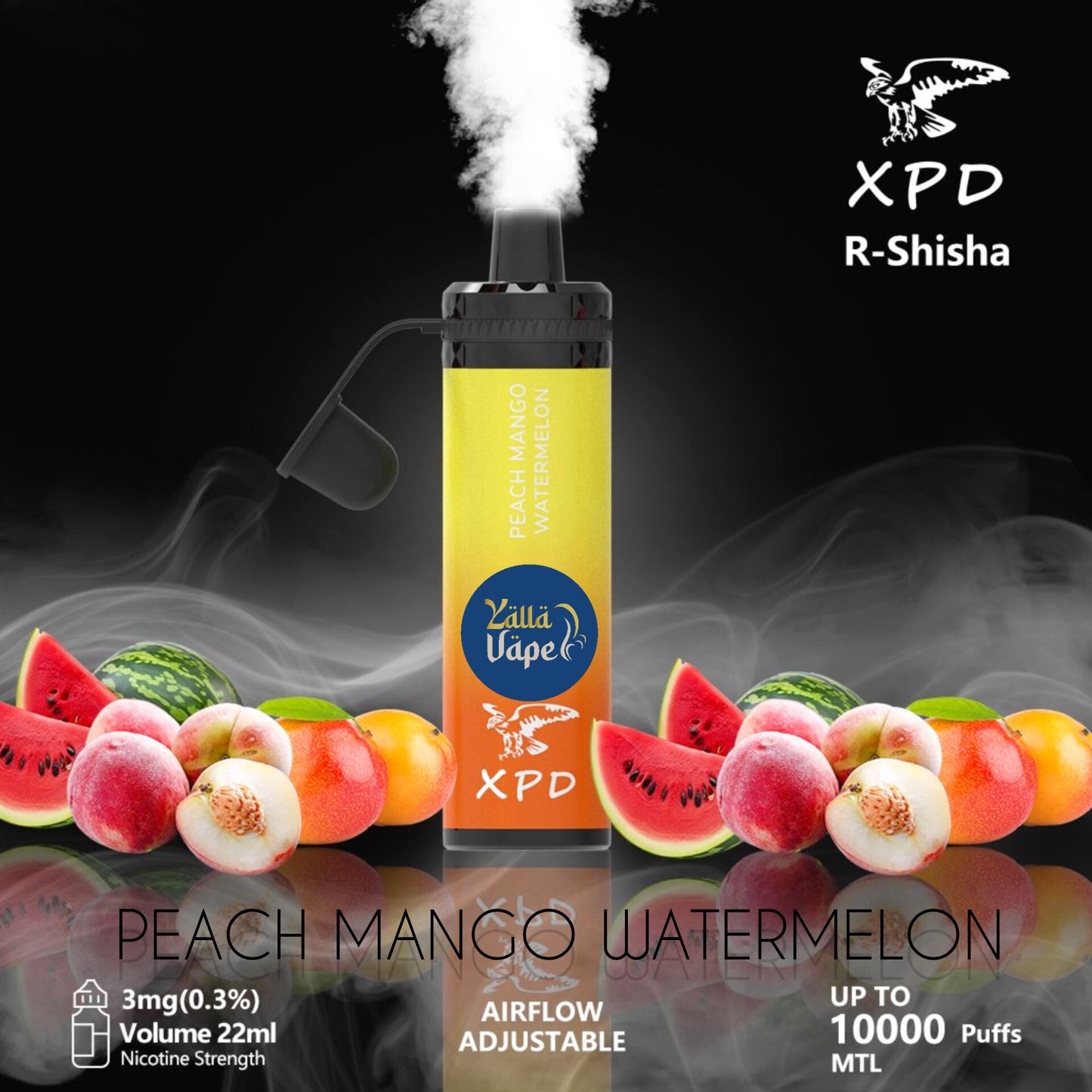 XPD BAR R SHISHA 3mg Nicotine 10000 Puffs