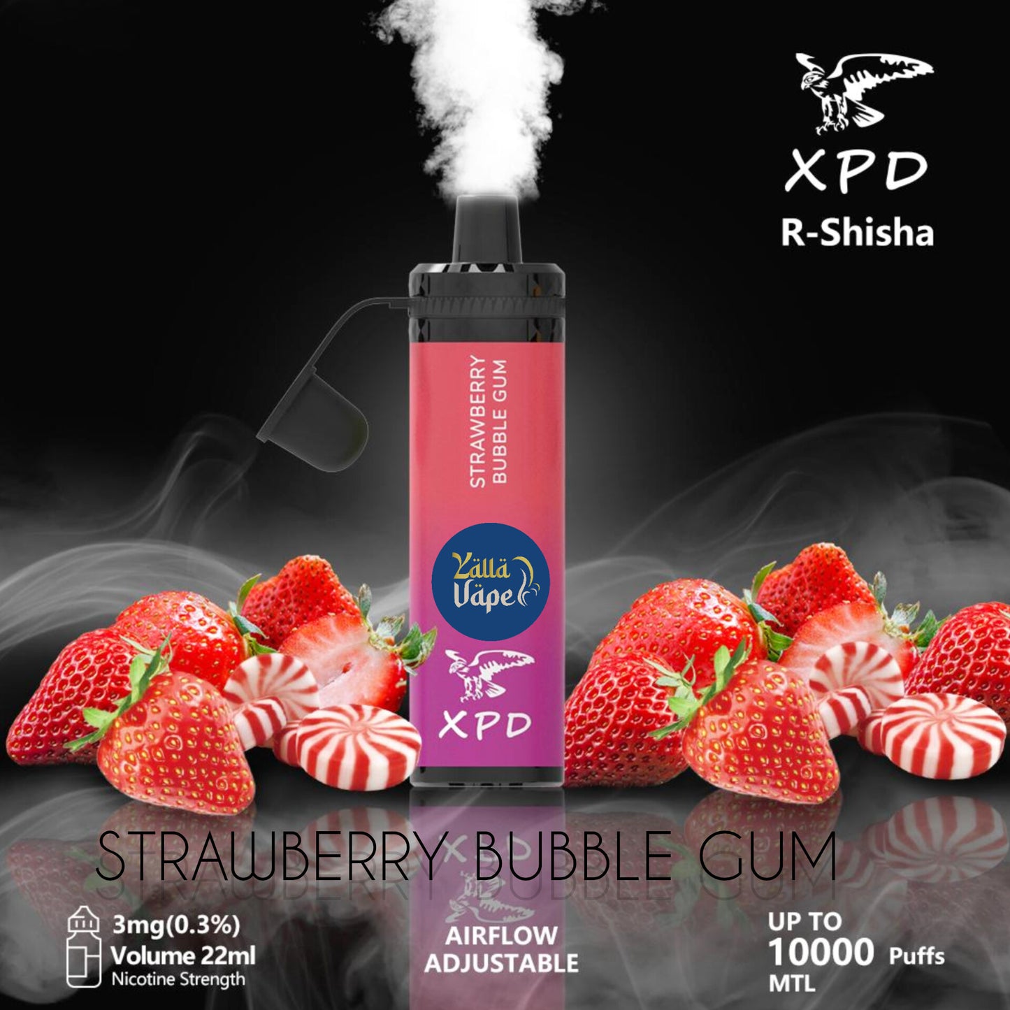 XPD BAR R SHISHA 3mg Nicotine 10000 Puffs