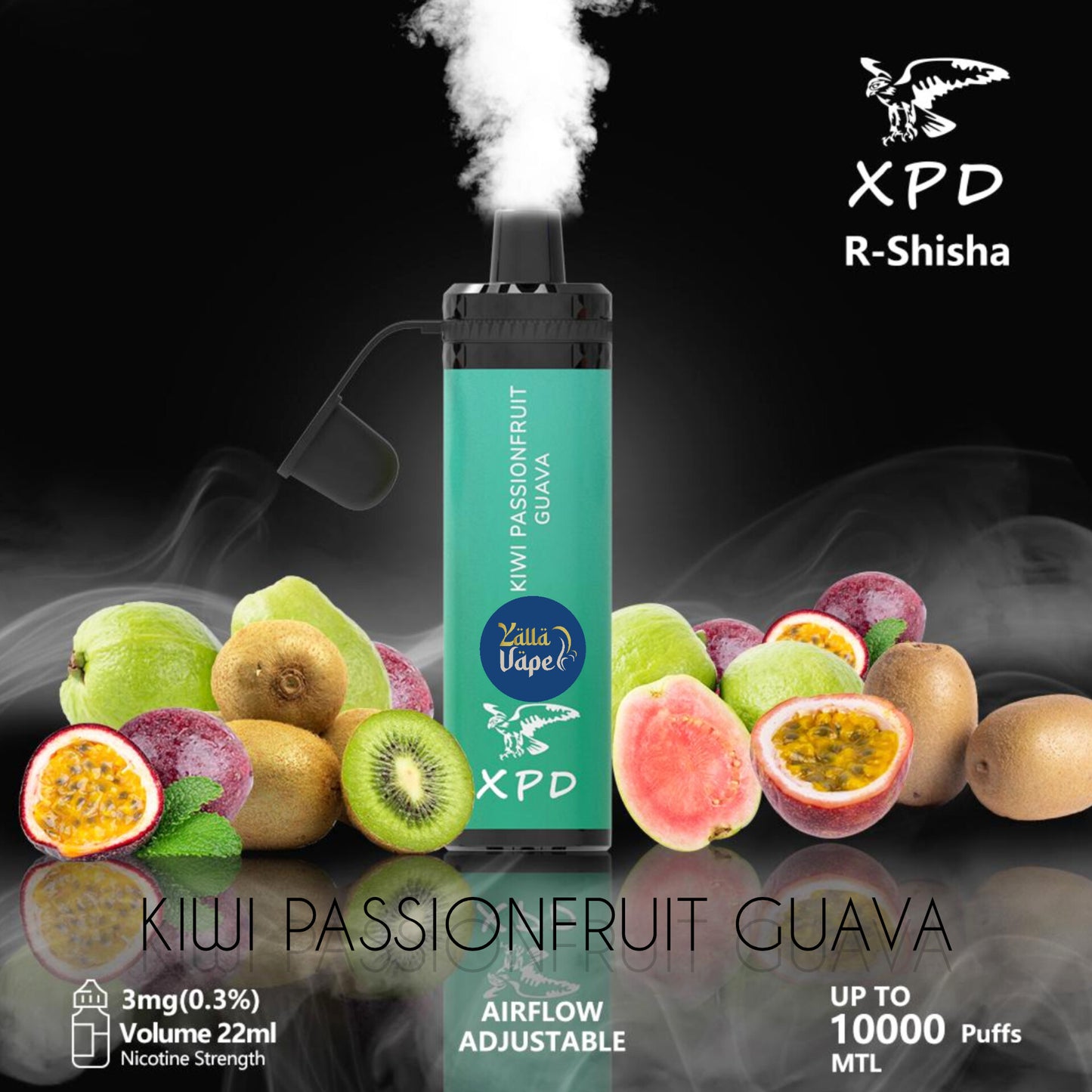 XPD BAR R SHISHA 3mg Nicotine 10000 Puffs