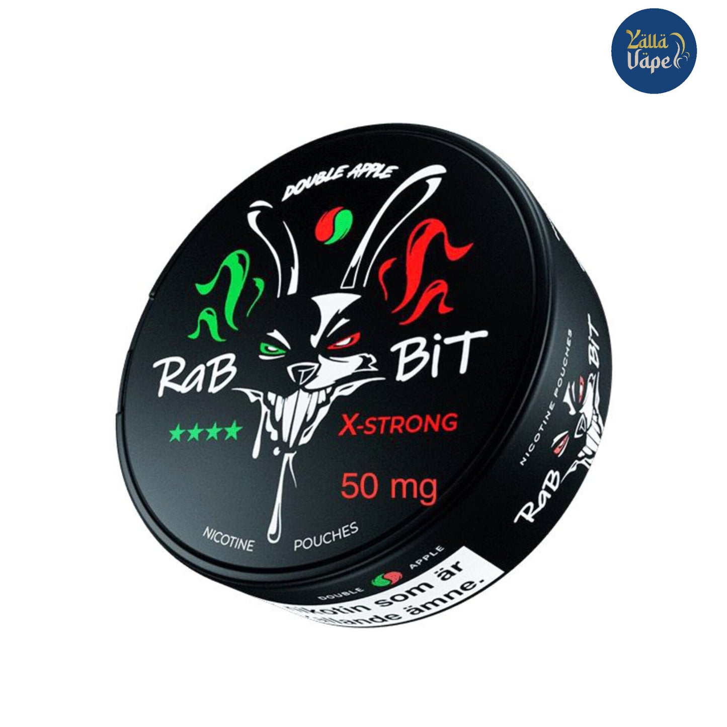 Rabbit Double Apple 50mg Nicotine Pouches.
Rabbit SNUS Double Apple 50mg extreme