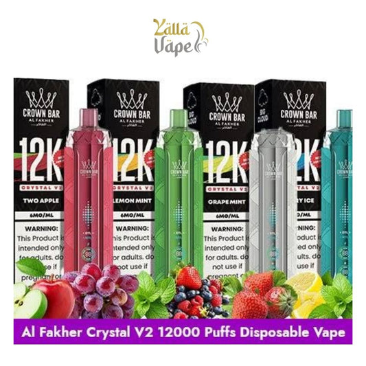 Al Fakher Crown Bar Crystal V2 12000 Puffs