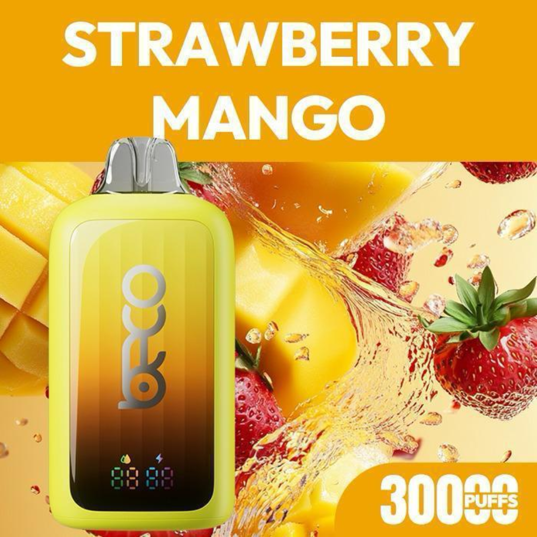 Beco Pop 20mg Disposable Vape – Strawberry Mango flavor.