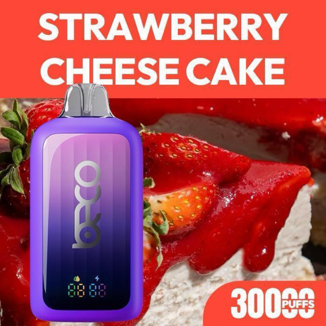 Beco Pop 30000 Puffs Vape – Strawberry Cheesecake (dessert) flavor.
