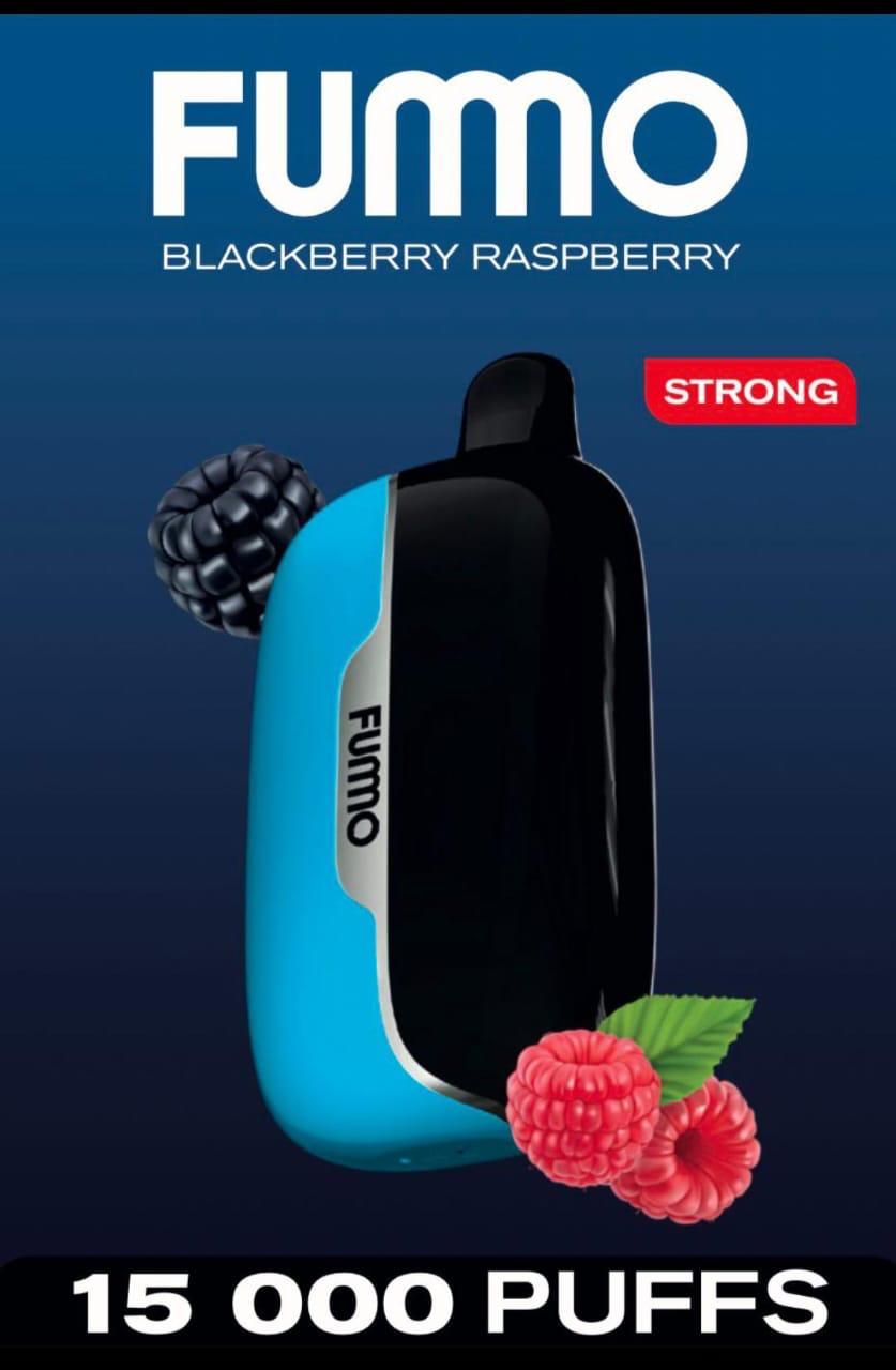 Fummo 15000 Puffs Blackberry Raspberry disposable vape—dual‑berry flavor, sleek design for Dubai, Abu Dhabi, Sharjah & across the UAE