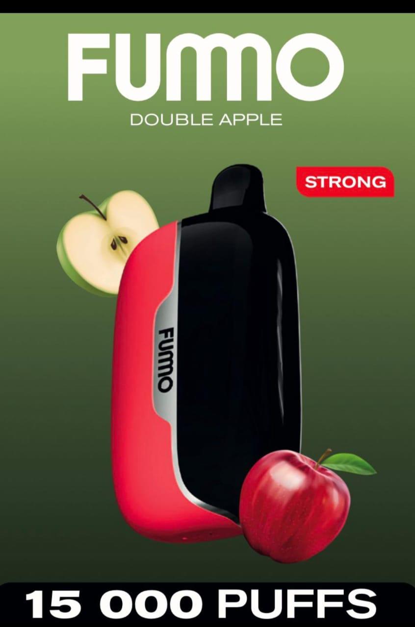 Fummo 15000 Puffs Double Apple disposable vape—crisp dual‑apple flavor, ultra‑long battery life & sleek design for Dubai, Abu Dhabi, Sharjah & UAE market