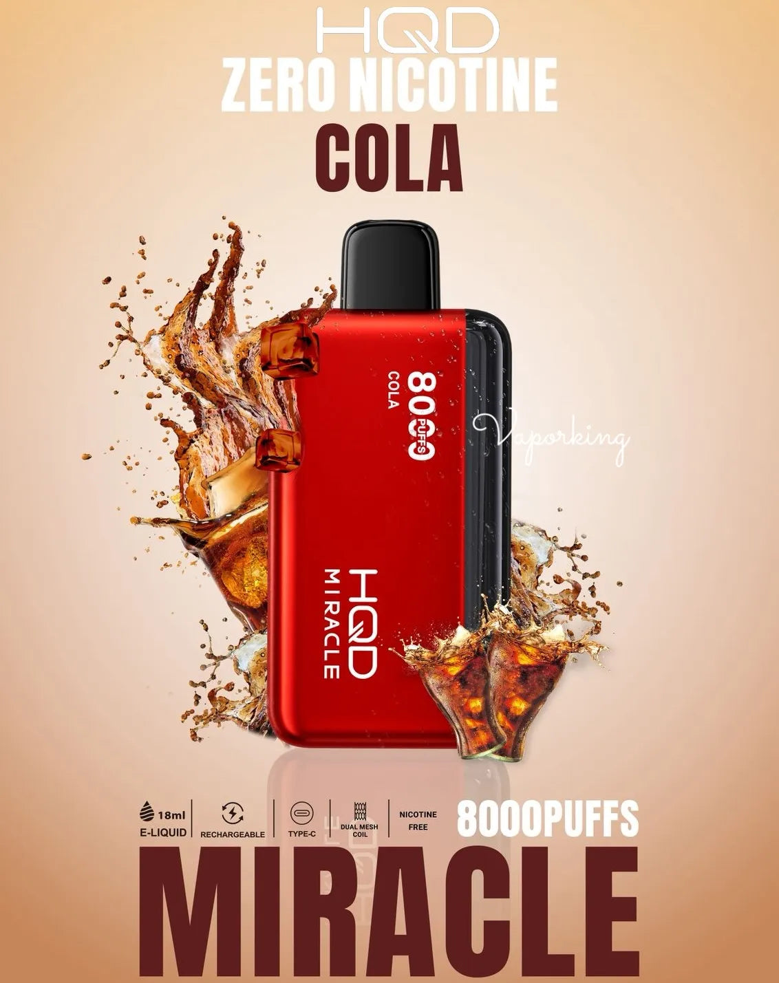 HQD Miracle 8000 Puffs Zero Nicotine Disposable Vape in UAE YALLA VAPE HQD Miracle 8000 Puffs Zero Nicotine Disposable Vape in UAE YALLA VAPE