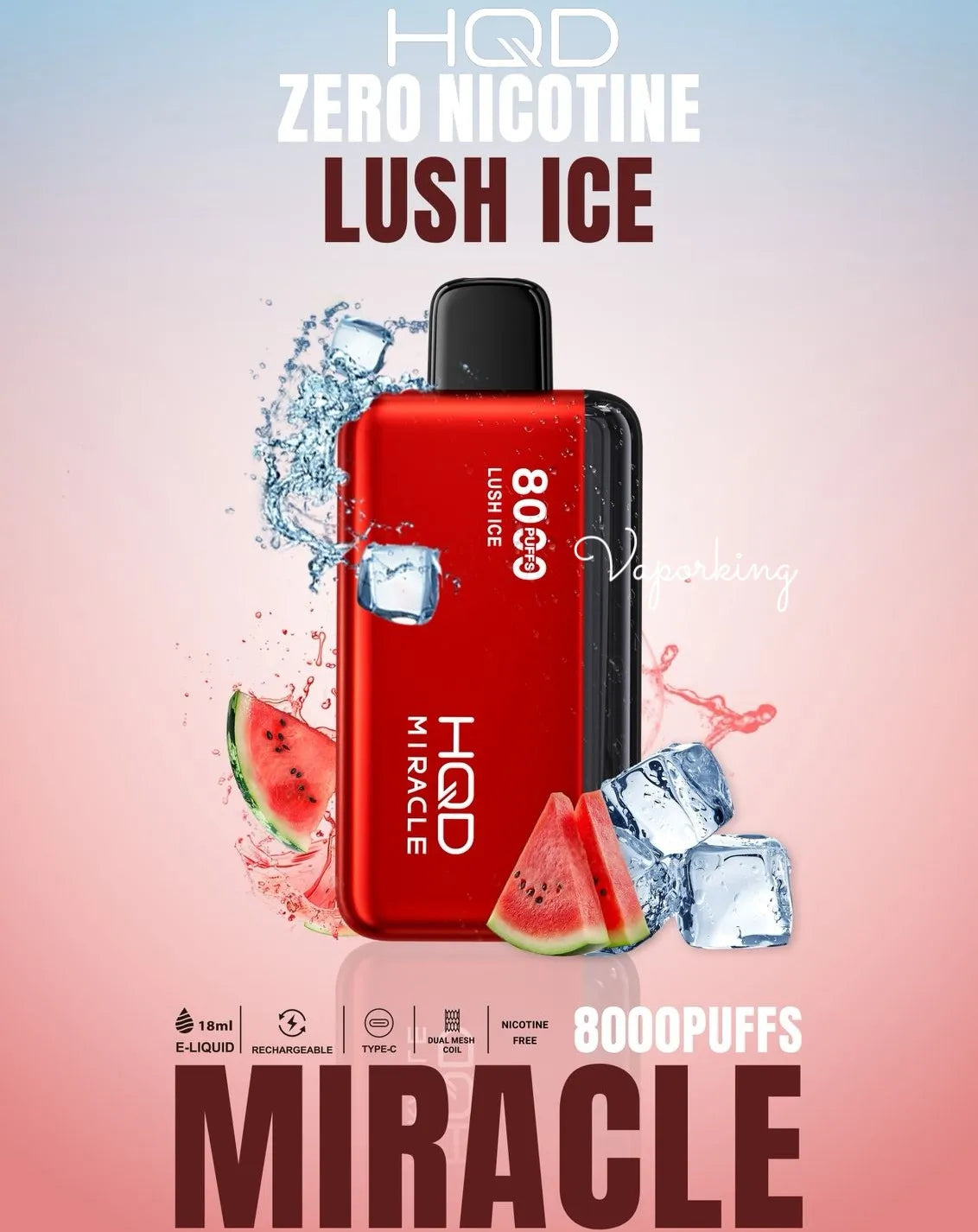 HQD Miracle 8000 Puffs Zero Nicotine Disposable Vape in UAE YALLA VAPE HQD Miracle 8000 Puffs Zero Nicotine Disposable Vape in UAE YALLA VAPE