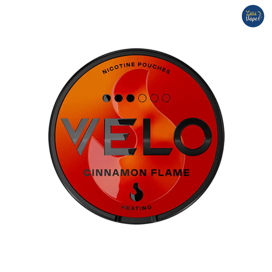 Velo Nicotine Pouches Cinnamon Flame 10mg. 
Velo SNUS Cinnamon Flame Heat 3 dot .