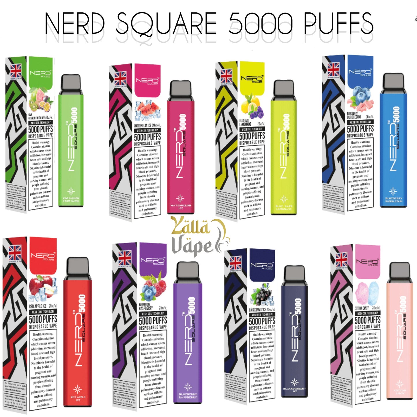 NERD SQUARE 5000 Puffs 20mg