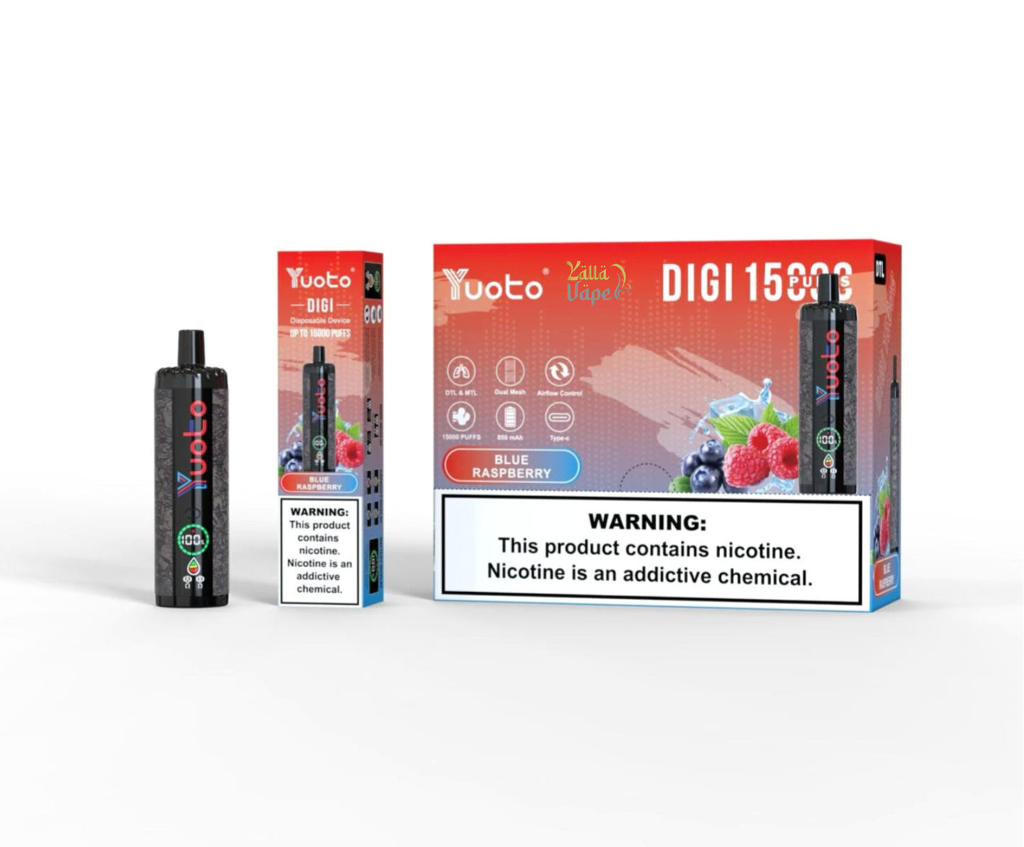 YUOTO DIGI 15000 Puffs 50mg/5% Nicotine