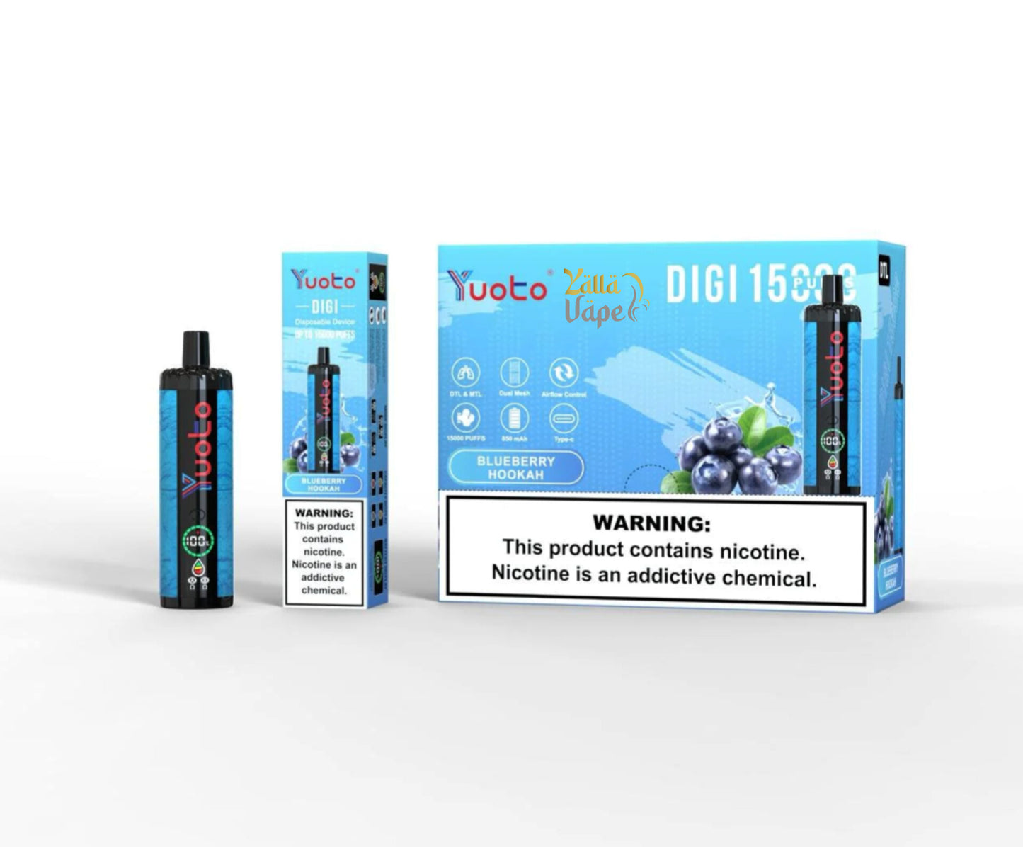 YUOTO DIGI 15000 Puffs 50mg/5% Nicotine