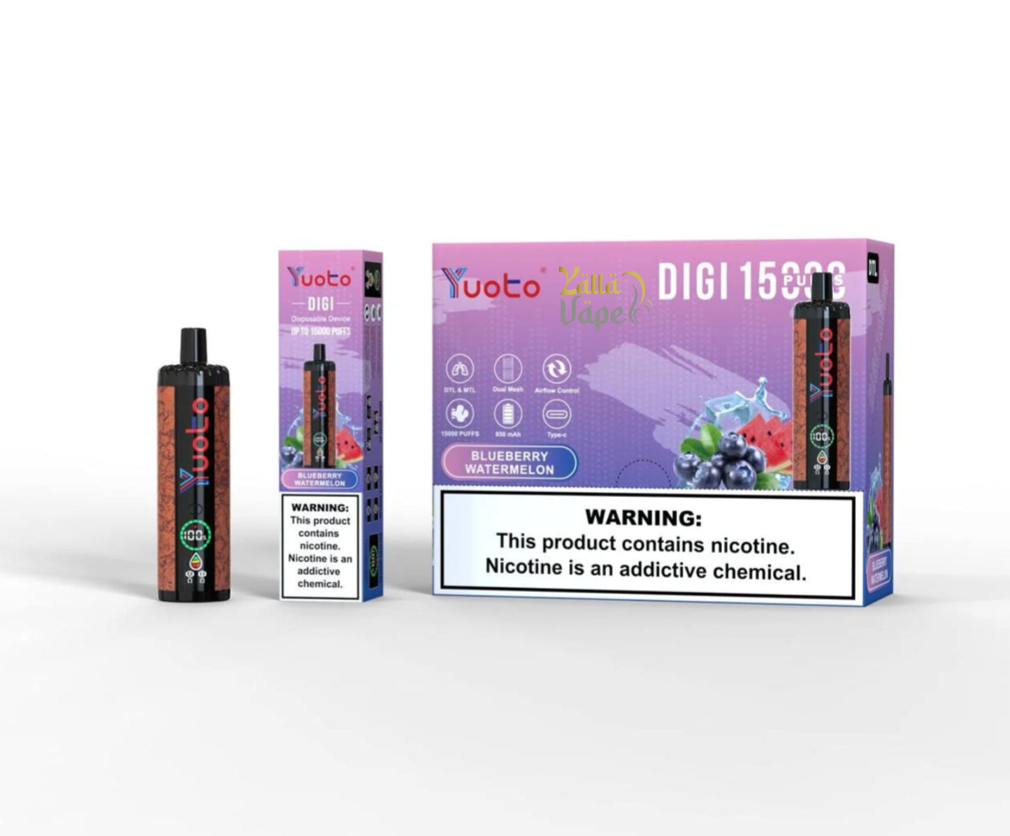 YUOTO DIGI 15000 Puffs 50mg/5% Nicotine